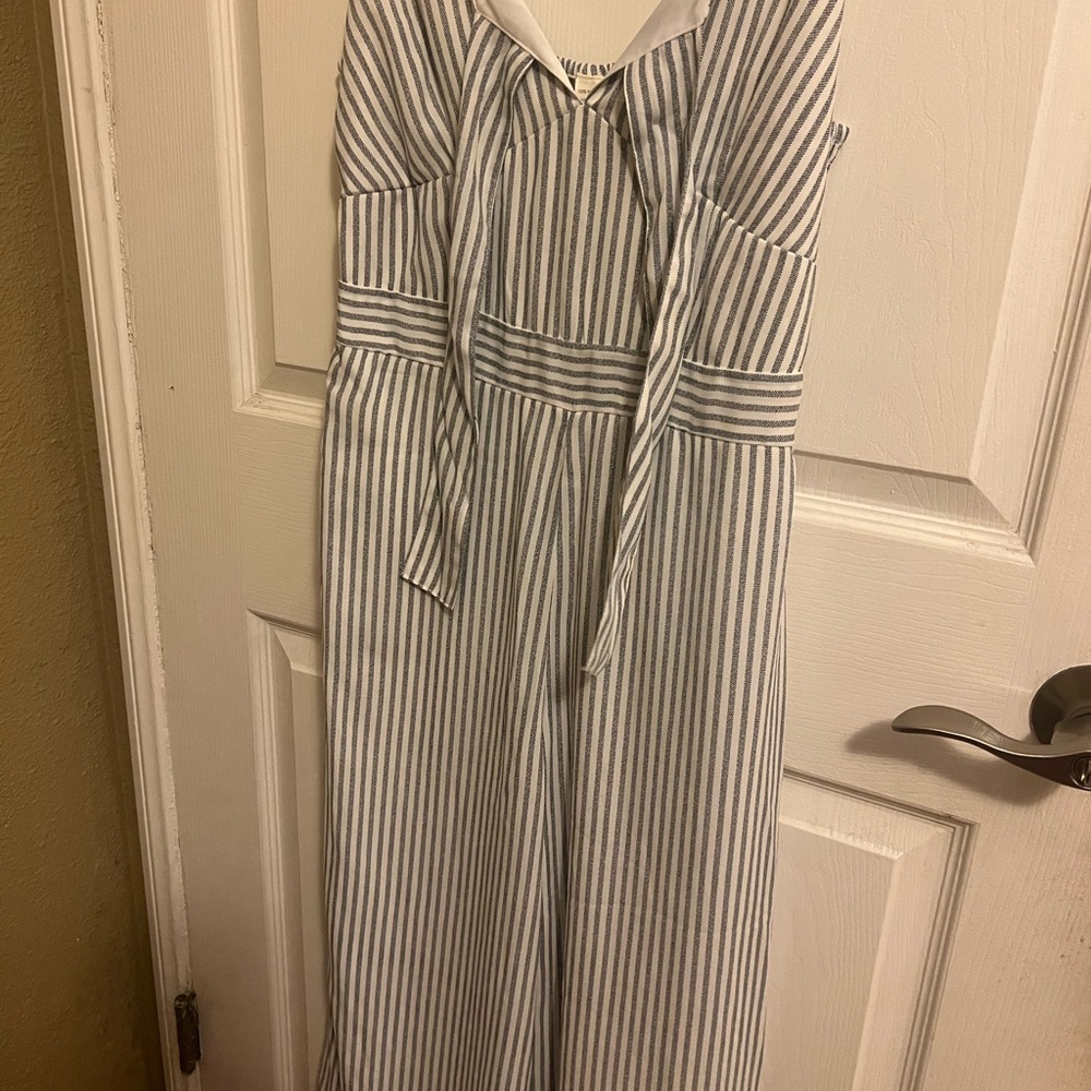Japna Navy and White Striped Top